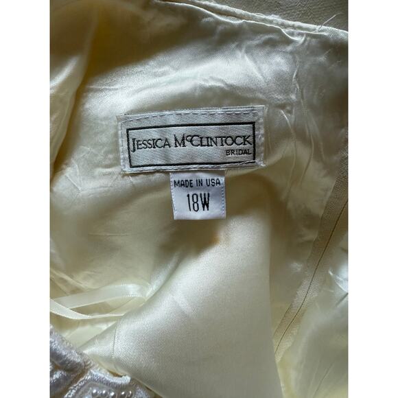 Vintage Jessica McClintock Wedding Dress Bridal Renaissance Princess Peplum LARP - Picture 10 of 12